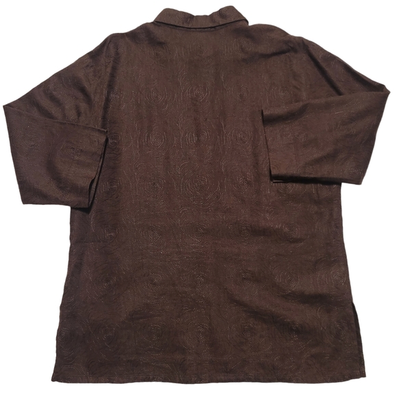 Chico's Stitched Design Button Down Shirt - Picture 3 of 10